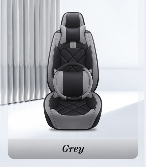 Custom black and grey car seat covers enhance your vehicle's interior with these stylish and comfortable accessories, designed for a personalized touch